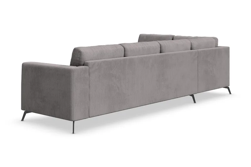 Ocean Lyx 4-sits Vänstervänd L-formad Schäslongsoffa i Manchester - Mörkgrå - Möbler - Soffa - Divansoffor & schäslongsoffa - 4 sits soffa med divan