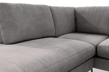 Ocean Lyx 4-sits Vänstervänd L-formad Schäslongsoffa i Manchester - Mörkgrå - Möbler - Soffa - Divansoffor & schäslongsoffa