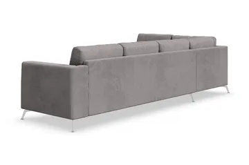 Ocean Lyx 4-sits Vänstervänd L-formad Schäslongsoffa i Manchester - Mörkgrå - Möbler - Soffa - Divansoffor & schäslongsoffa