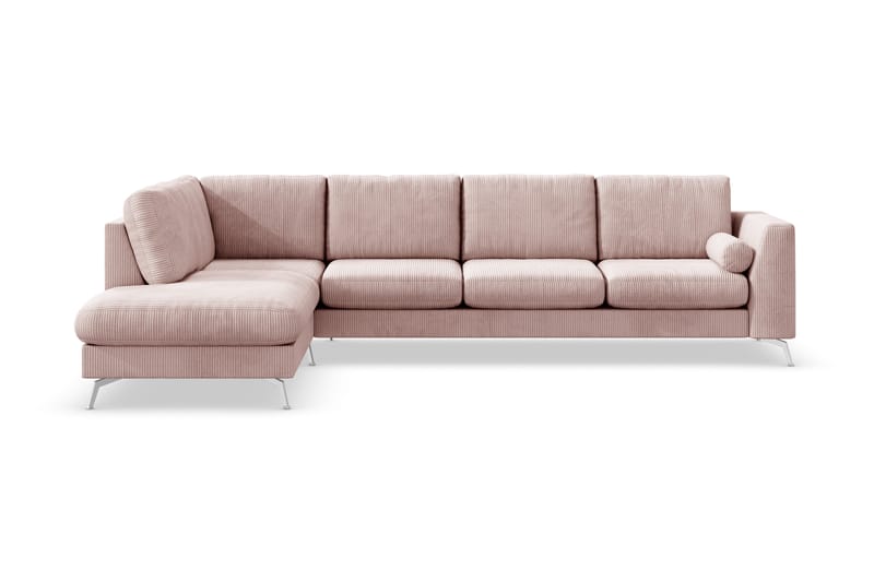 Ocean Lyx 4-sits Vänstervänd L-formad Schäslongsoffa i Manchester - Rosa - Möbler - Soffa - Divansoffor & schäslongsoffa - 4 sits soffa med divan