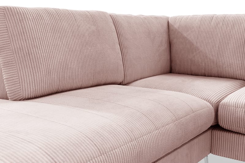 Ocean Lyx 4-sits Vänstervänd L-formad Schäslongsoffa i Manchester - Rosa - Möbler - Soffa - Divansoffor & schäslongsoffa - 4 sits soffa med divan