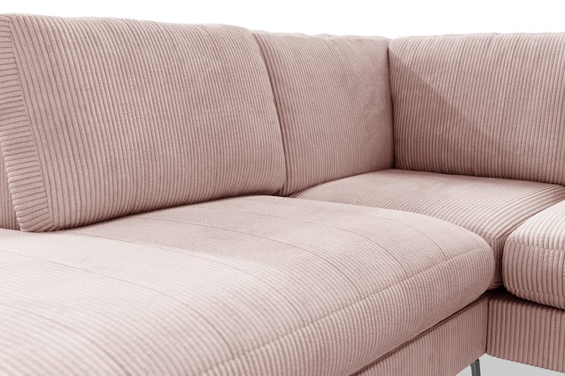 Ocean Lyx 4-sits Vänstervänd L-formad Schäslongsoffa i Manchester - Rosa - Möbler - Soffa - Divansoffor & schäslongsoffa - 4 sits soffa med divan