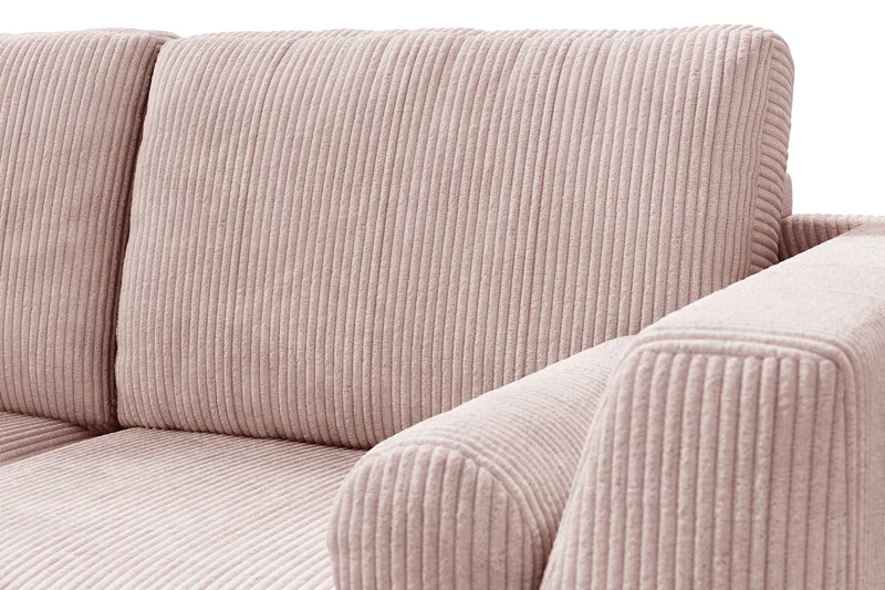 Ocean Lyx 4-sits Vänstervänd L-formad Schäslongsoffa i Manchester - Rosa - Möbler - Soffa - Divansoffor & schäslongsoffa - 4 sits soffa med divan