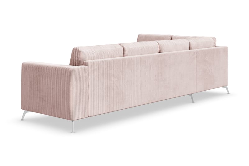 Ocean Lyx 4-sits Vänstervänd L-formad Schäslongsoffa i Manchester - Rosa - Möbler - Soffa - Divansoffor & schäslongsoffa - 4 sits soffa med divan