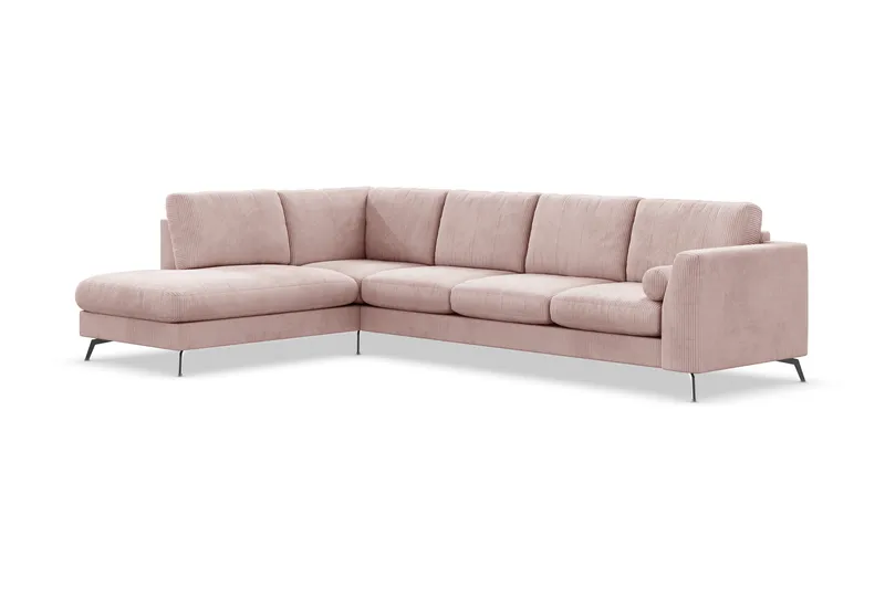Ocean Lyx 4-sits Vänstervänd L-formad Schäslongsoffa i Manchester - Rosa - Möbler - Soffa - Divansoffor & schäslongsoffa - 4 sits soffa med divan