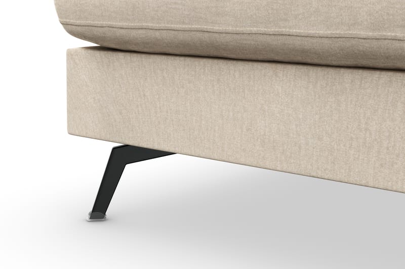 Ocean Lyx 4-sits Vänstervänd L-formad Schäslongsoffa i Sammet - Beige - Möbler - Soffa - Divansoffor & schäslongsoffa