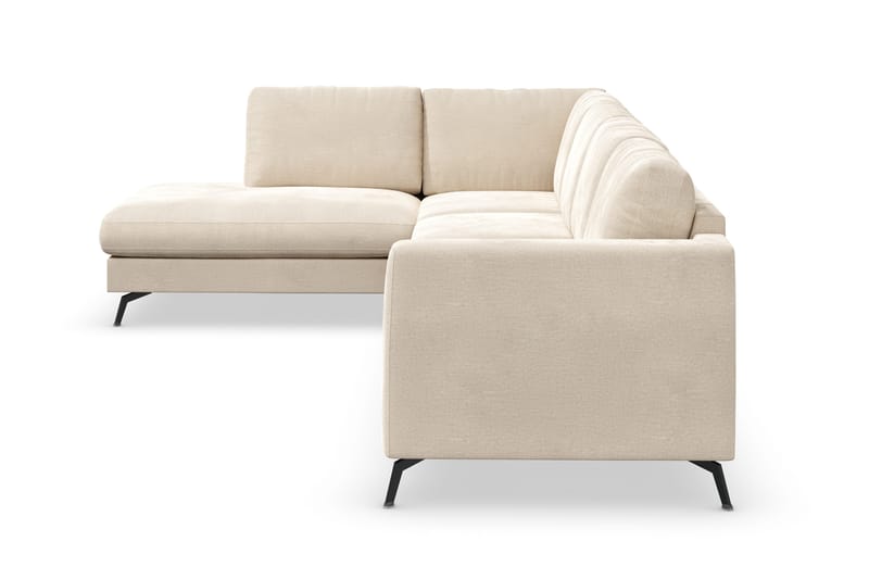 Ocean Lyx 4-sits Vänstervänd L-formad Schäslongsoffa i Sammet - Beige - Möbler - Soffa - Divansoffor & schäslongsoffa - 4 sits soffa med divan