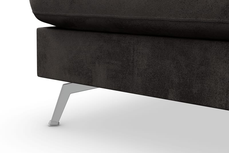 Ocean Lyx 4-sits Vänstervänd L-formad Schäslongsoffa i Sammet - Mörkgrå - Möbler - Soffa - Divansoffor & schäslongsoffa - 4 sits soffa med divan