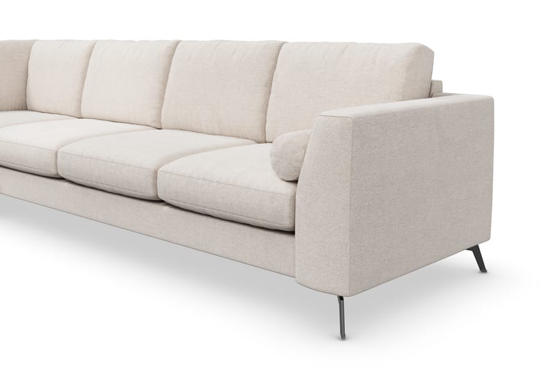 Ocean Lyx 4-sits Vänstervänd L-formad Schäslongsoffa i Tyg - Beige - Möbler - Soffa - Divansoffor & schäslongsoffa