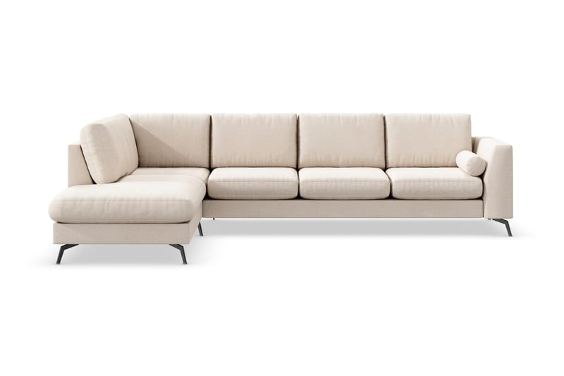 Ocean Lyx 4-sits Vänstervänd L-formad Schäslongsoffa i Tyg - Beige - Möbler - Soffa - Divansoffor & schäslongsoffa
