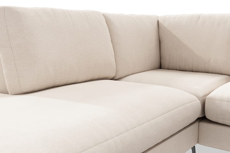 Ocean Lyx 4-sits Vänstervänd L-formad Schäslongsoffa i Tyg - Beige - Möbler - Soffa - Divansoffor & schäslongsoffa