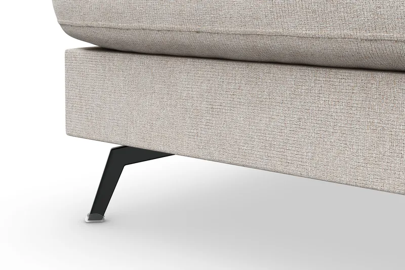 Ocean Lyx 4-sits Vänstervänd L-formad Schäslongsoffa i Tyg - Beige - Möbler - Soffa - Divansoffor & schäslongsoffa - 4 sits soffa med divan