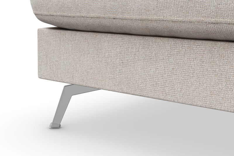 Ocean Lyx 4-sits Vänstervänd L-formad Schäslongsoffa i Tyg - Beige - Möbler - Soffa - Divansoffor & schäslongsoffa - 4 sits soffa med divan