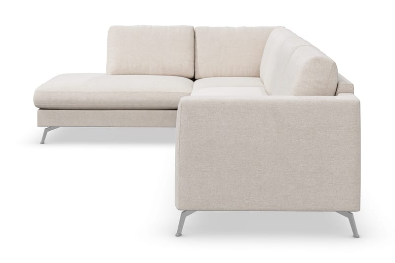 Ocean Lyx 4-sits Vänstervänd L-formad Schäslongsoffa i Tyg - Beige - Möbler - Soffa - Divansoffor & schäslongsoffa - 4 sits soffa med divan