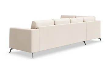 Ocean Lyx 4-sits Vänstervänd L-formad Schäslongsoffa i Tyg - Beige - Möbler - Soffa - Divansoffor & schäslongsoffa