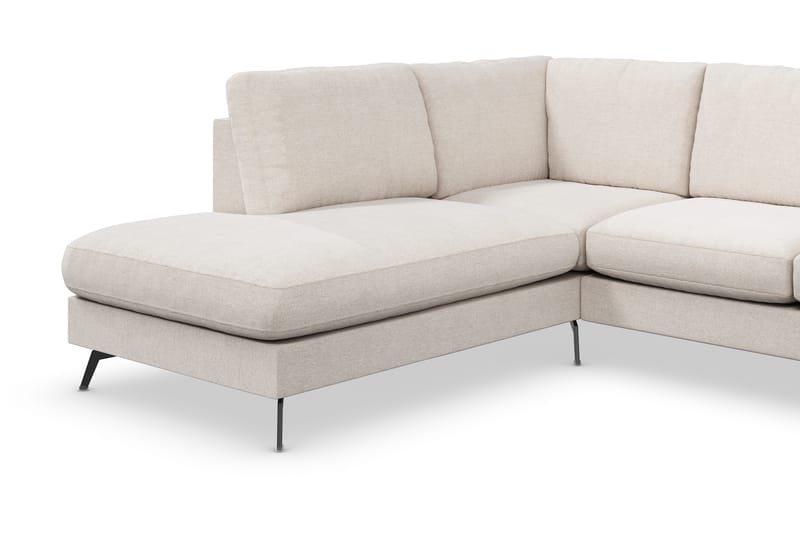Ocean Lyx 4-sits Vänstervänd L-formad Schäslongsoffa i Tyg - Beige - Möbler - Soffa - Divansoffor & schäslongsoffa - 4 sits soffa med divan