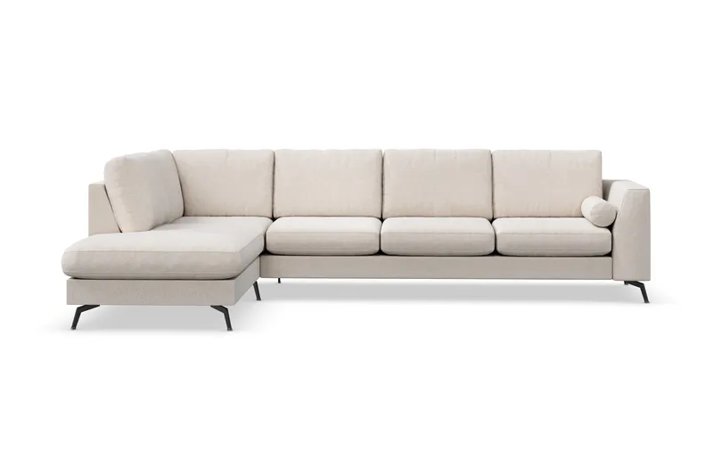 Ocean Lyx 4-sits Vänstervänd L-formad Schäslongsoffa i Tyg, Beige