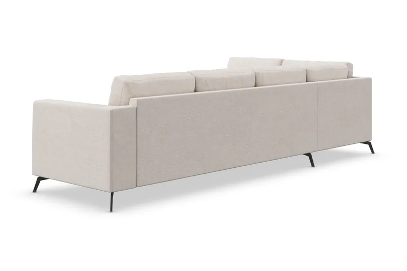 Ocean Lyx 4-sits Vänstervänd L-formad Schäslongsoffa i Tyg - Beige - Möbler - Soffa - Divansoffor & schäslongsoffa - 4 sits soffa med divan
