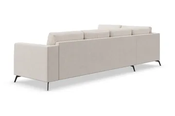 Ocean Lyx 4-sits Vänstervänd L-formad Schäslongsoffa i Tyg - Beige - Möbler - Soffa - Divansoffor & schäslongsoffa
