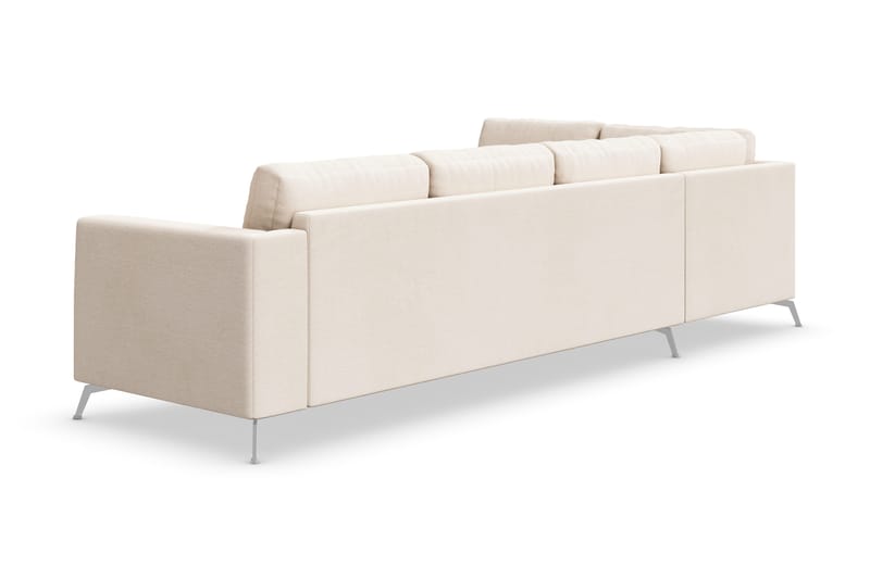 Ocean Lyx 4-sits Vänstervänd L-formad Schäslongsoffa i Tyg - Beige - Möbler - Soffa - Divansoffor & schäslongsoffa - 4 sits soffa med divan