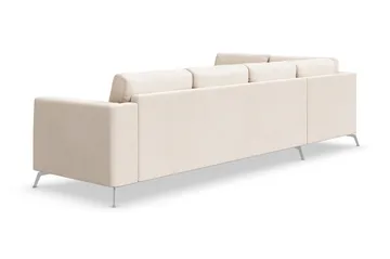 Ocean Lyx 4-sits Vänstervänd L-formad Schäslongsoffa i Tyg - Beige - Möbler - Soffa - Divansoffor & schäslongsoffa