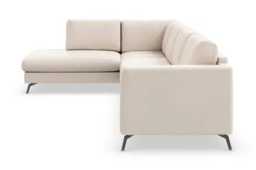 Ocean Lyx 4-sits Vänstervänd L-formad Schäslongsoffa i Tyg - Beige - Möbler - Soffa - Divansoffor & schäslongsoffa