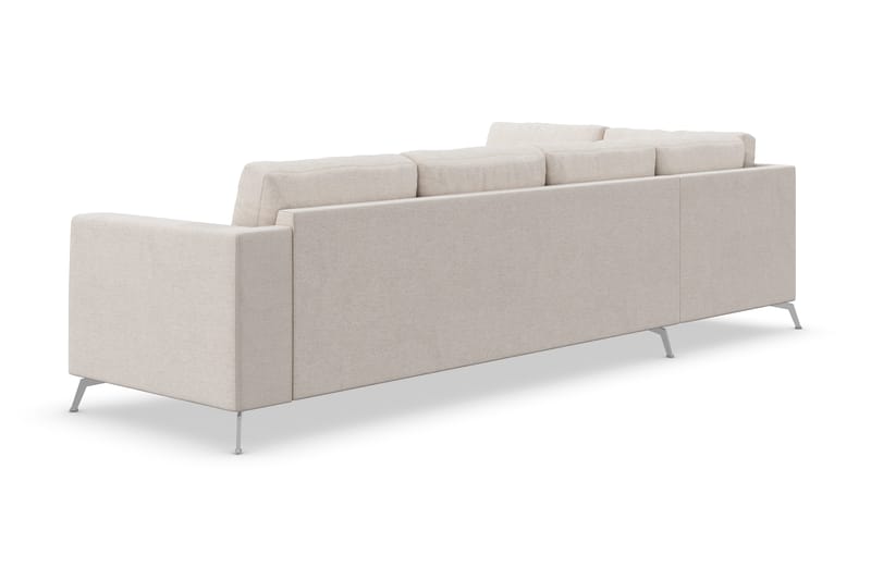 Ocean Lyx 4-sits Vänstervänd L-formad Schäslongsoffa i Tyg - Beige - Möbler - Soffa - Divansoffor & schäslongsoffa - 4 sits soffa med divan