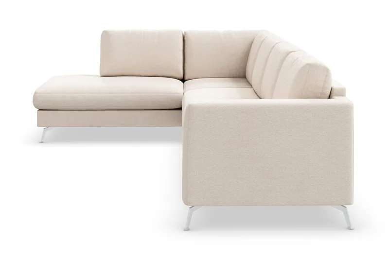 Ocean Lyx 4-sits Vänstervänd L-formad Schäslongsoffa i Tyg - Beige - Möbler - Soffa - Divansoffor & schäslongsoffa - 4 sits soffa med divan