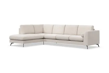 Ocean Lyx 4-sits Vänstervänd L-formad Schäslongsoffa i Tyg - Beige - Möbler - Soffa - Divansoffor & schäslongsoffa