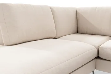 Ocean Lyx 4-sits Vänstervänd L-formad Schäslongsoffa i Tyg - Beige - Möbler - Soffa - Divansoffor & schäslongsoffa