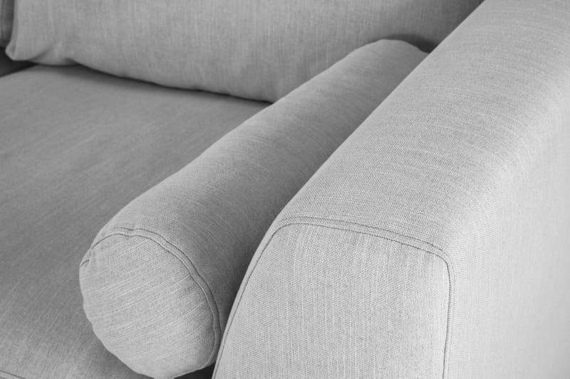 Ocean Lyx 4-sits Vänstervänd L-formad Schäslongsoffa i Tyg - Grå - Möbler - Soffa - Divansoffor & schäslongsoffa - 4 sits soffa med divan