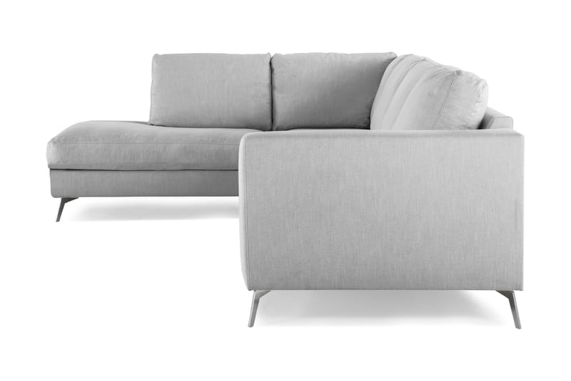 Ocean Lyx 4-sits Vänstervänd L-formad Schäslongsoffa i Tyg - Grå - Möbler - Soffa - Divansoffor & schäslongsoffa