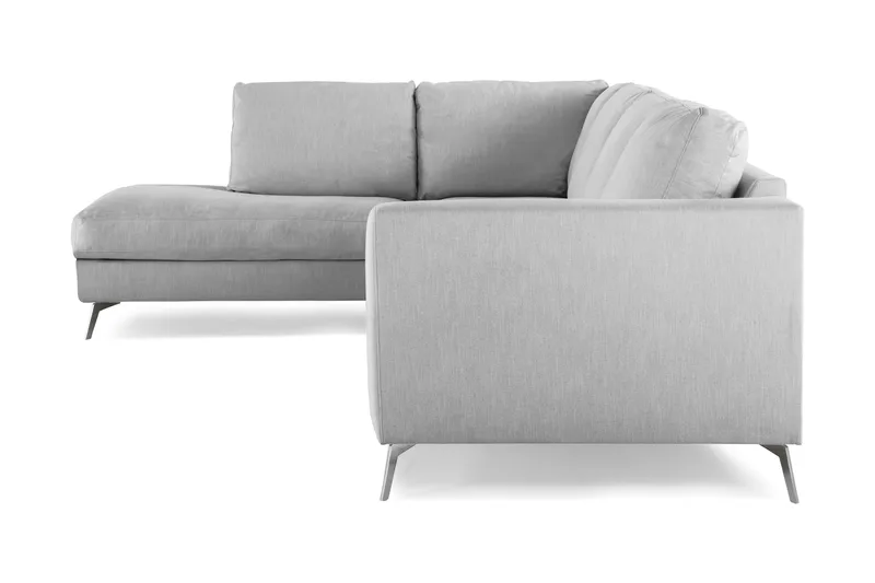 Ocean Lyx 4-sits Vänstervänd L-formad Schäslongsoffa i Tyg - Grå - Möbler - Soffa - Divansoffor & schäslongsoffa - 4 sits soffa med divan