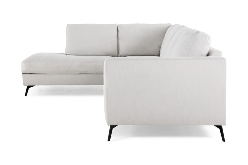 Ocean Lyx 4-sits Vänstervänd L-formad Schäslongsoffa i Tyg - Ljusgrå - Möbler - Soffa - Divansoffor & schäslongsoffa