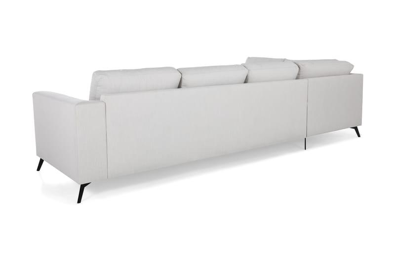 Ocean Lyx 4-sits Vänstervänd L-formad Schäslongsoffa i Tyg - Ljusgrå - Möbler - Soffa - Divansoffor & schäslongsoffa