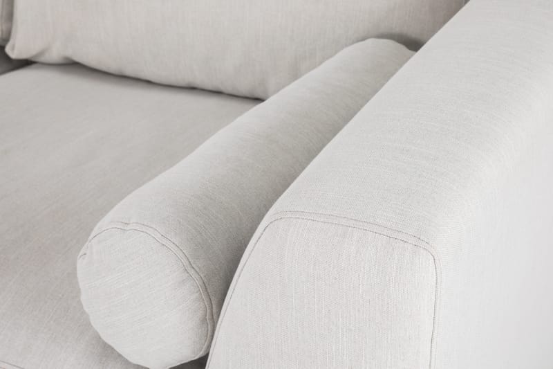 Ocean Lyx 4-sits Vänstervänd L-formad Schäslongsoffa i Tyg - Ljusgrå - Möbler - Soffa - Divansoffor & schäslongsoffa