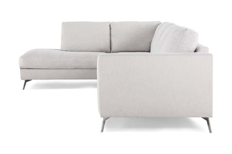Ocean Lyx 4-sits Vänstervänd L-formad Schäslongsoffa i Tyg - Ljusgrå - Möbler - Soffa - Divansoffor & schäslongsoffa - 4 sits soffa med divan