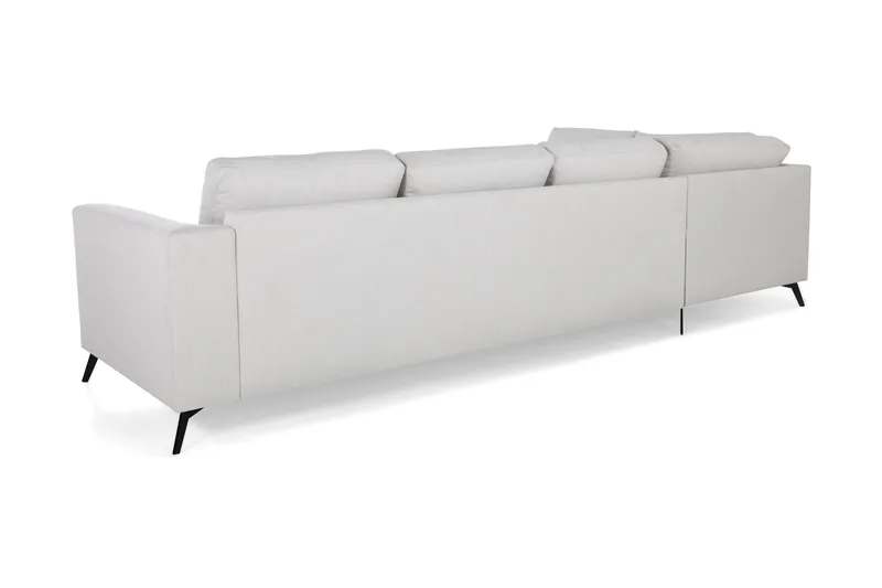 Ocean Lyx 4-sits Vänstervänd L-formad Schäslongsoffa i Tyg - Ljusgrå - Möbler - Soffa - Divansoffor & schäslongsoffa - 4 sits soffa med divan
