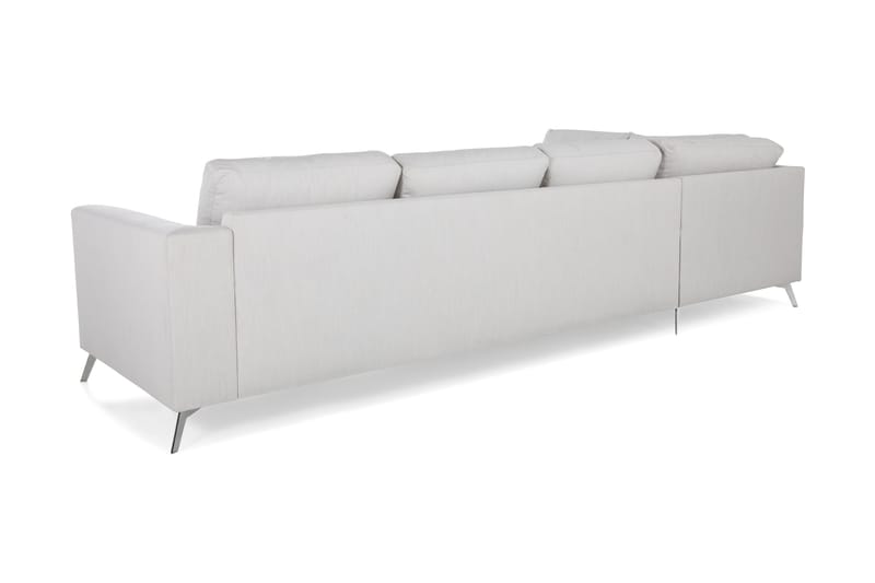 Ocean Lyx 4-sits Vänstervänd L-formad Schäslongsoffa i Tyg - Ljusgrå - Möbler - Soffa - Divansoffor & schäslongsoffa - 4 sits soffa med divan