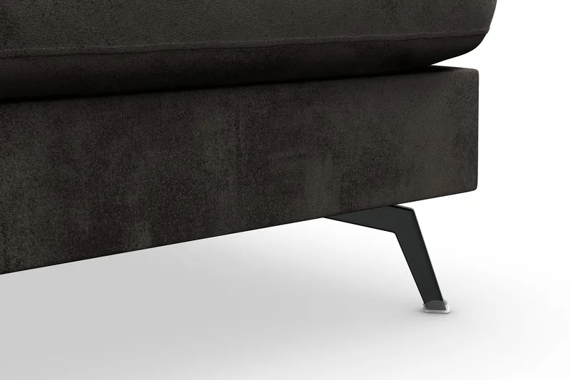 Ocean Lyx 5-sits Högervänd L-formad Schäslongsoffa i Sammet - Mörkgrå - Möbler - Soffa - Divansoffor & schäslongsoffa - 4 sits soffa med divan