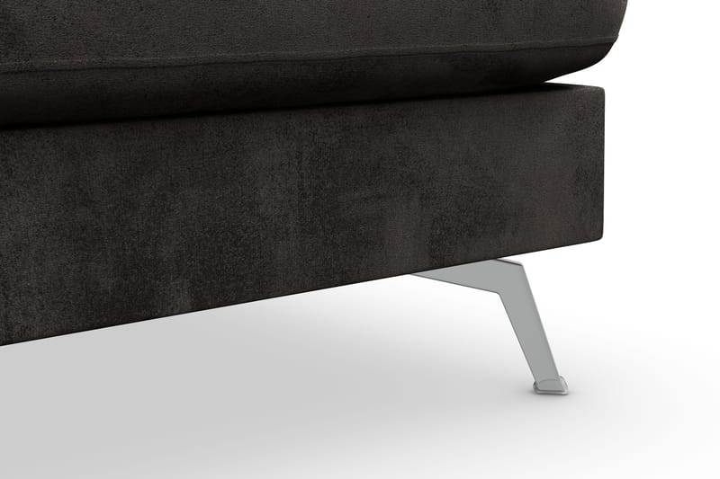 Ocean Lyx 5-sits Högervänd L-formad Schäslongsoffa i Sammet - Mörkgrå - Möbler - Soffa - Divansoffor & schäslongsoffa - 4 sits soffa med divan