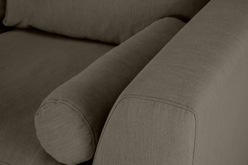 Ocean Lyx 6-sits Vänstervänd U-formad Soffa med Divan och Schäslong + Fotpall i Tyg - Mörkgrön - Möbler - Soffa - Divansoffor & schäslongsoffa