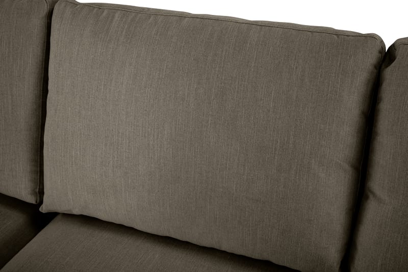 Ocean Lyx 6-sits Vänstervänd U-formad Soffa med Divan och Schäslong + Fotpall i Tyg - Mörkgrön - Möbler - Soffa - Divansoffor & schäslongsoffa