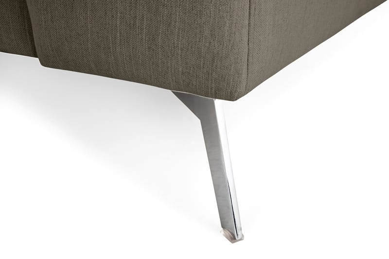 Ocean Lyx 6-sits Vänstervänd U-formad Soffa med Divan och Schäslong + Fotpall i Tyg - Mörkgrön - Möbler - Soffa - Divansoffor & schäslongsoffa