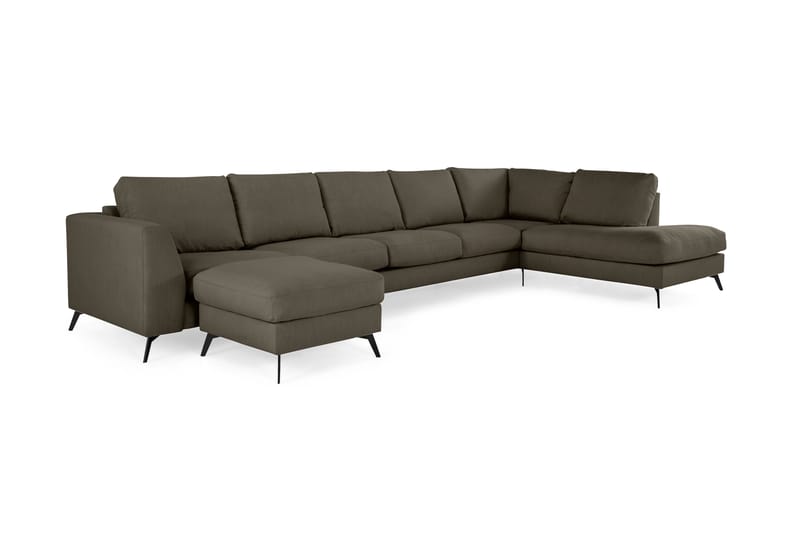 Ocean Lyx U-soffa med Schäslong Höger - Grön - Möbler - Soffa - Divansoffor & schäslongsoffa