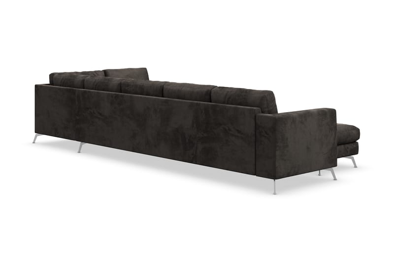 Ocean Lyx U-soffa med Schäslong Höger - Mörkgrå/Sammet - Möbler - Soffa - Divansoffor & schäslongsoffa