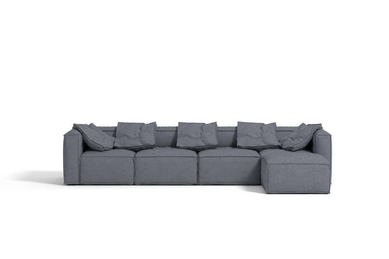 Oceanis 4-sits Divansoffa - Grå - Divansoffor & schäslongsoffa - 4 sits soffa med divan
