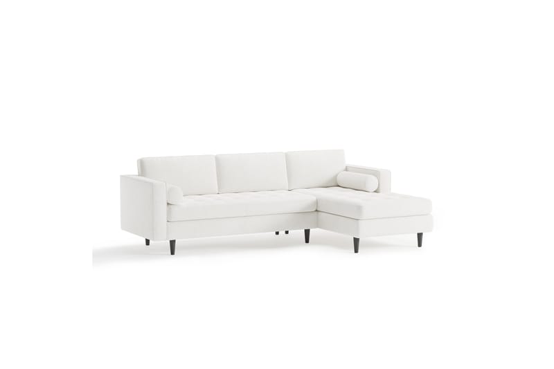 Olenne Soffa m. Divan 4-sits - Vit Bouclé - Divansoffor & schäslongsoffa - 4 sits soffa med divan