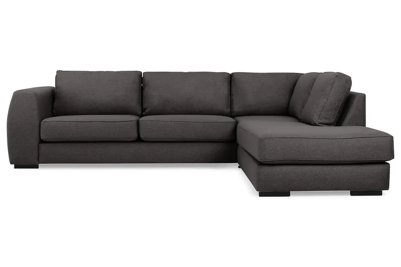 Optus 3-sits Soffa med Schäslong Höger - Mörkgrå - Möbler - Soffa - Divansoffor & schäslongsoffa - 3 sits soffa med divan