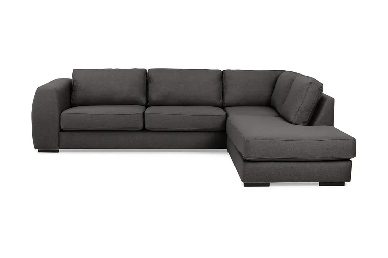 Optus 3-sits Soffa med Schäslong Höger - Mörkgrå - Möbler - Soffa - Divansoffor & schäslongsoffa - 3 sits soffa med divan